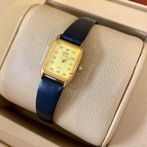 Geneve Classic Quartz Ladies Champagne Dial - Yellow Gold Tone on Strap - Picture 1 of 1